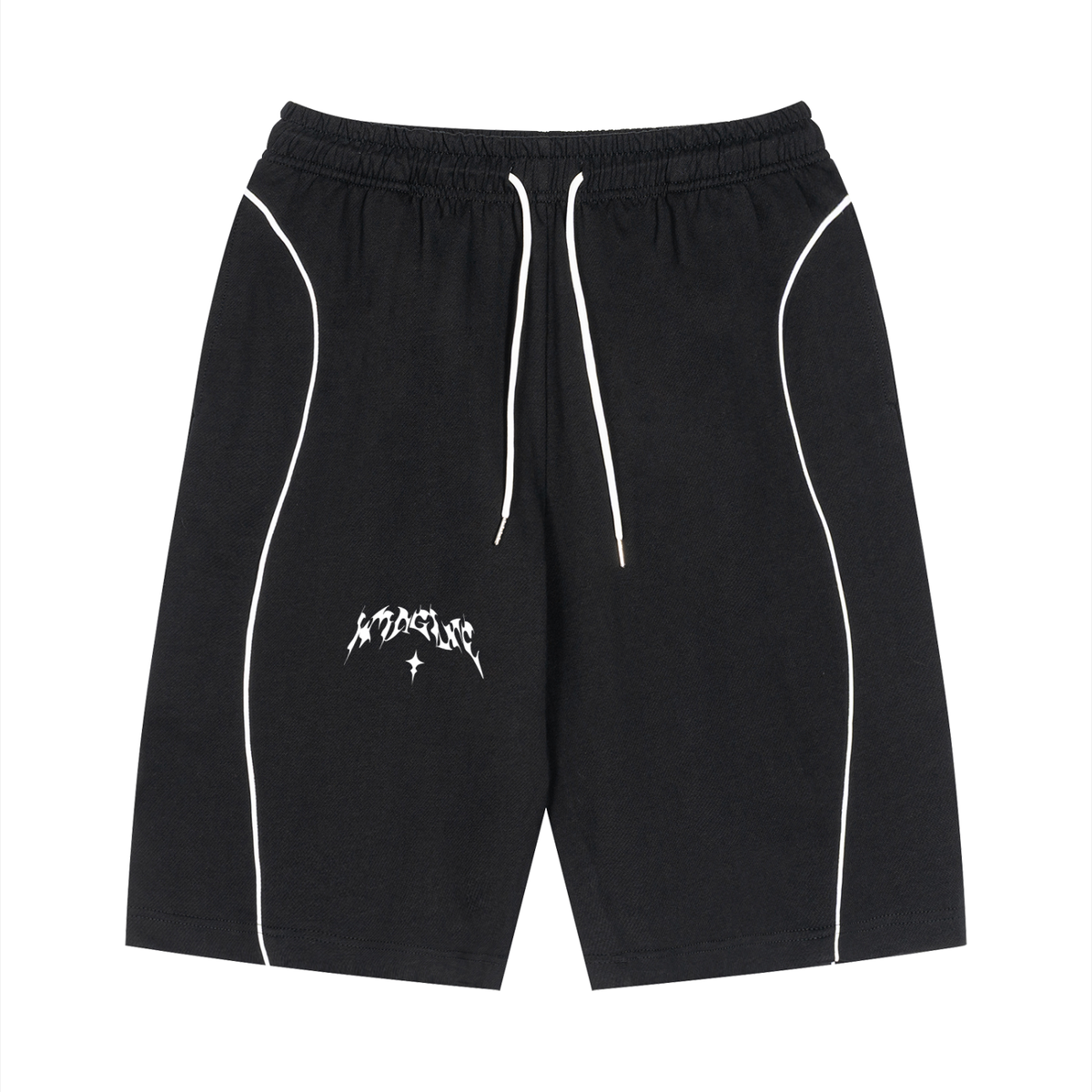 Unisex Piping Drawstring Shorts