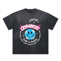 Hand-Frayed Sunfade Paint Splatter T-Shirt